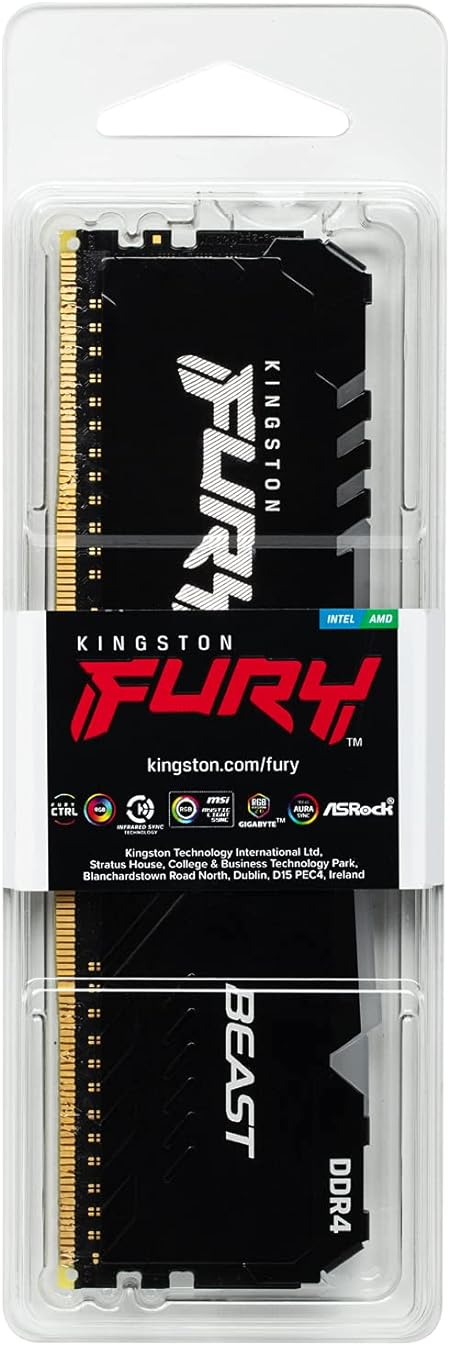 Kingston Fury Beast Rgb 32gb 3600mhz Cl17 Ddr4 Ram  KF436C18BBA/32