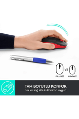 logitech M191 Kablosuz Optik Mouse - Kırmızı MOSLOGM191G01010