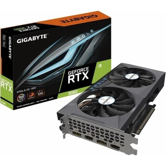 Gigabyte RTX 3060 Eagle OC 12G GV-N3060EAGLE OC-12GD 192 Bit GDDR6 12 GB Ekran Kartı