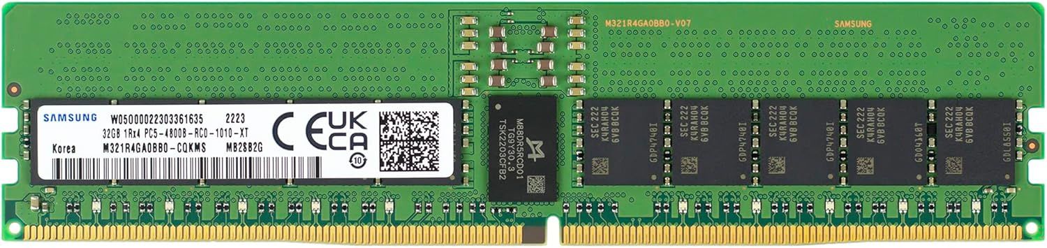 Samsung 32GB DDR5 4800MHz PC5-38400 ECC RDIMM 2Rx8 288-Pin Sunucu RAM